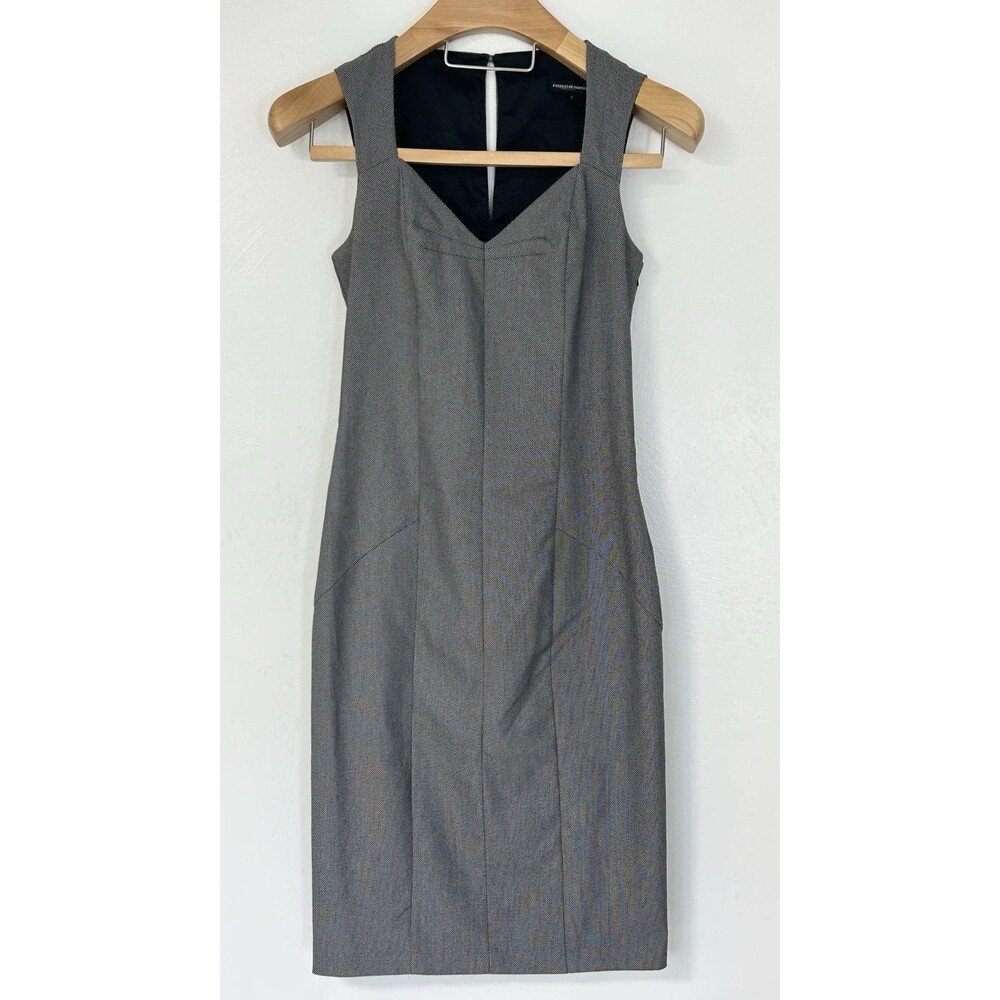 Express Design Studio Gray Sheath Dress Sweetheart Neck Curve Defining Sz 6